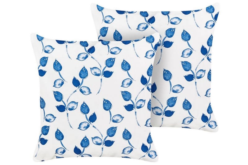 Utendørspute Fasano 45x45 cm - Hvit/Blå - Hagemøbler & utemiljø - Puter - Hageputer