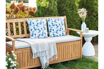 Utendørspute Fasano 45x45 cm - Hvit/Blå - Hagemøbler & utemiljø - Puter - Hageputer