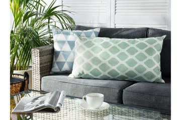 Utendørspute Flojen 42x60 cm - Grønn/Hvit - Hagemøbler & utemiljø - Puter - Hageputer