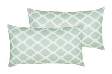 Utendørspute Flojen 42x60 cm - Grønn/Hvit - Hagemøbler & utemiljø - Puter - Hageputer