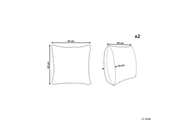 Utendørspute Laramie 45x45 cm - Beige/Grønn - Hagemøbler & utemiljø - Puter - Hageputer