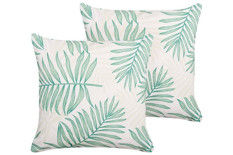 Utendørspute Laramie 45x45 cm - Beige/Grønn - Hagemøbler & utemiljø - Puter - Hageputer