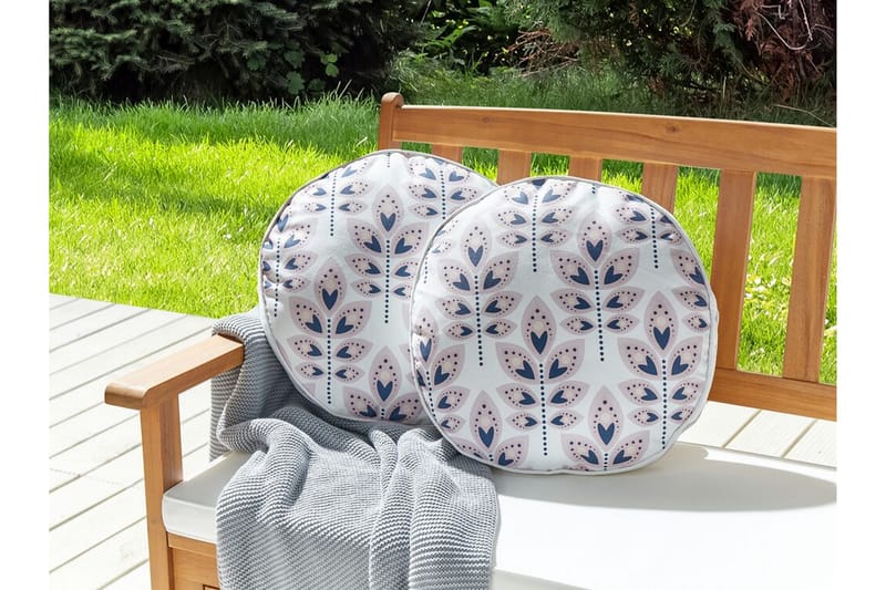 Utendørspute Latiano 40 cm Rund - Beige/Rosa - Hagemøbler & utemiljø - Puter - Hageputer