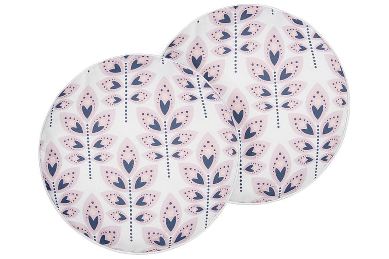 Utendørspute Latiano 40 cm Rund - Beige/Rosa - Hagemøbler & utemiljø - Puter - Hageputer