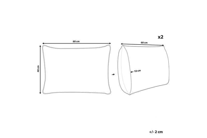 Utendørspute Latiano 42x60 cm - Beige/Rosa - Hagemøbler & utemiljø - Puter - Hageputer