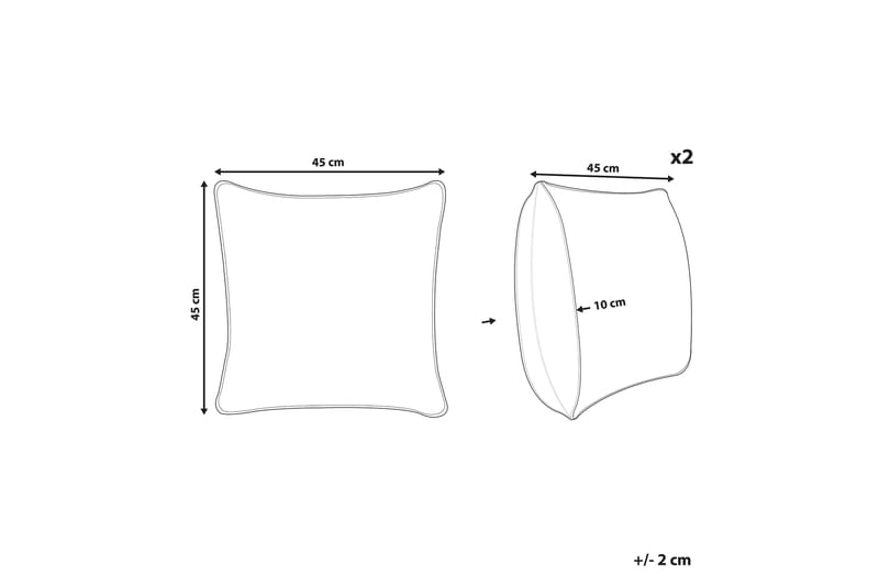 Utendørspute Latiano 45x45 cm - Beige/Rosa - Hagemøbler & utemiljø - Puter - Hageputer