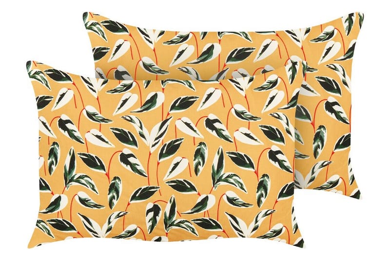 Utendørspute Macerata 42x60 cm - Gul/Grønn/Hvit - Hagemøbler & utemiljø - Puter - Hageputer