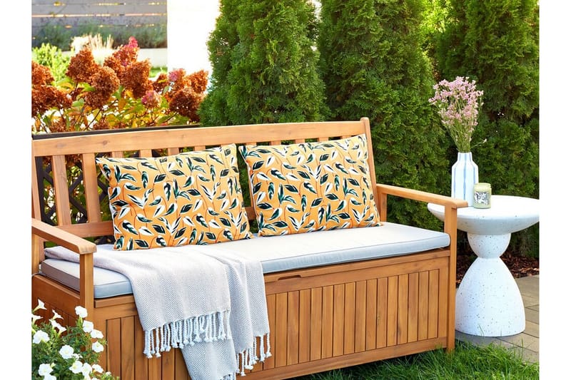 Utendørspute Macerata 42x60 cm - Gul/Grønn/Hvit - Hagemøbler & utemiljø - Puter - Hageputer