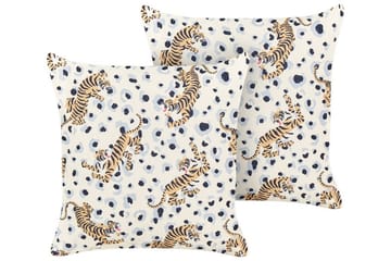 Utendørspute Matino 45x45 cm - Beige/Blå/Brun - Hagemøbler & utemiljø - Puter - Hageputer