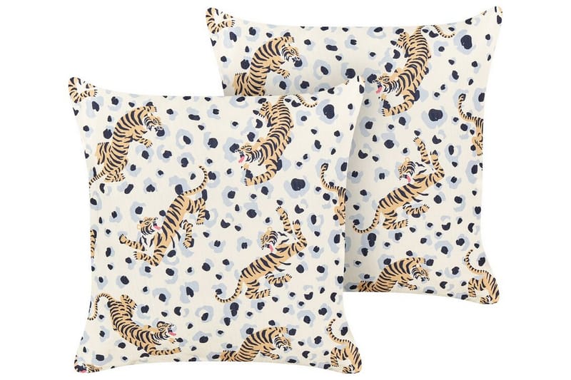 Utendørspute Matino 45x45 cm - Beige/Blå/Brun - Hagemøbler & utemiljø - Puter - Hageputer