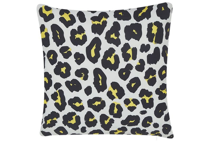 Utendørspute Runge 45x45 cm, Hvit/Sort/Gul