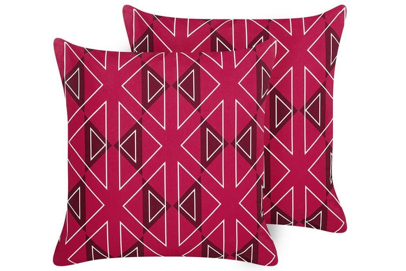 Utendørspute Santa Rosa 45x45 cm 2 stk - Rosa/Hvit - Hagemøbler & utemiljø - Puter - Hageputer
