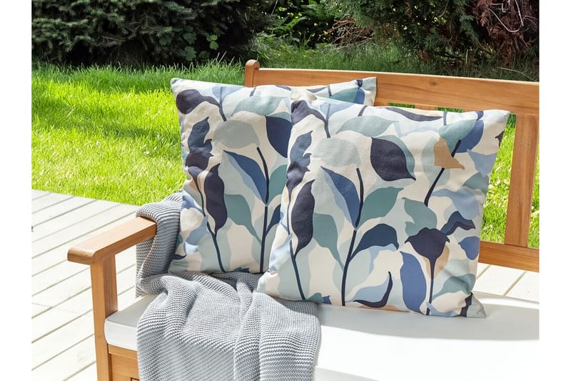 Utendørspute Smithers 45x45 cm - Blå Hvit - Hagemøbler & utemiljø - Puter - Hageputer