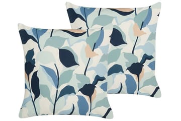 Utendørspute Smithers 45x45 cm - Blå Hvit - Hagemøbler & utemiljø - Puter - Hageputer