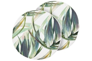 Utendørspute Sorel 40 cm Rund - Grønn/Hvit - Møbler - Bord - Sofabord & salongbord