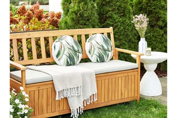 Utendørspute Sorel 40 cm Rund - Grønn/Hvit - Møbler - Bord - Sofabord & salongbord