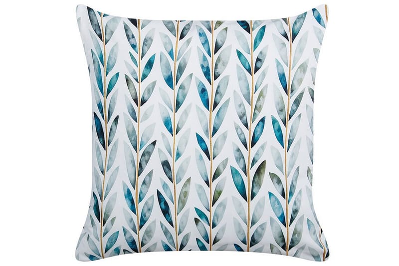 Utendørspute Tricase 45x45 cm, Hvit/Grønn