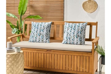 Utendørspute Tricase 45x45 cm - Hvit/Grønn - Hagemøbler & utemiljø - Puter - Hageputer