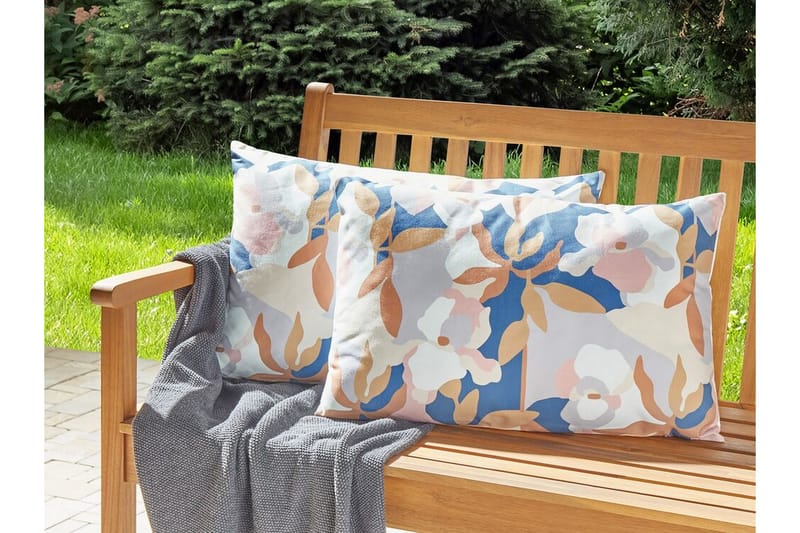 Utendørspute Vernole 42x60 cm - Hvit/Blå/Rosa - Hagemøbler & utemiljø - Puter - Hageputer