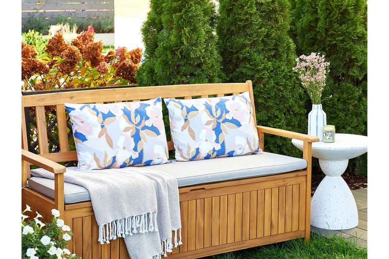 Utendørspute Vernole 42x60 cm - Hvit/Blå/Rosa - Hagemøbler & utemiljø - Puter - Hageputer