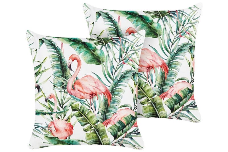 Utendørspute Visper 45x45 cm - Hvit/Grønn/Rosa - Hagemøbler & utemiljø - Puter - Hageputer