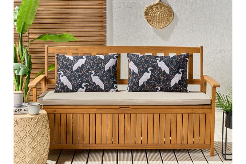 Utendørspute Vulcin 42x60 cm - Svart Og Hvit - Hagemøbler & utemiljø - Puter - Hageputer