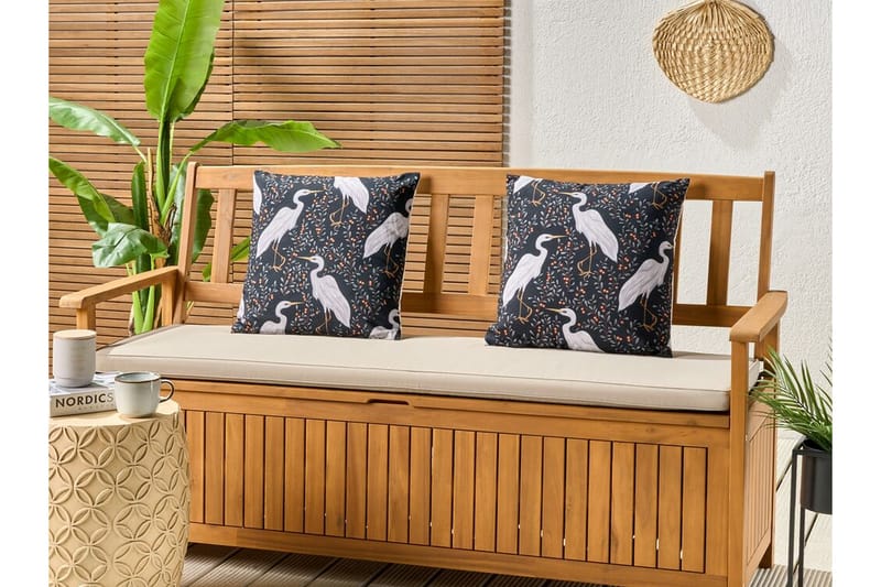 Utendørspute Vulcin 45x45 cm - Svart Og Hvit - Hagemøbler & utemiljø - Puter - Hageputer