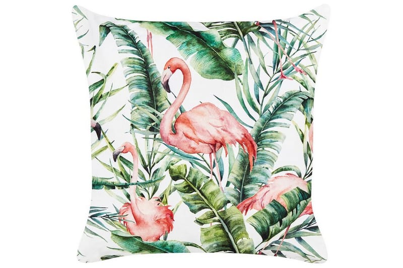 Visper Utendørspute 45x45 cm, Hvit/Grønn/Rosa