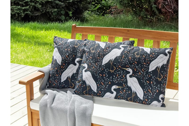 Vulcin Utendørspute 42x60 cm - Svart Og Hvit - Hagemøbler & utemiljø - Puter - Hageputer