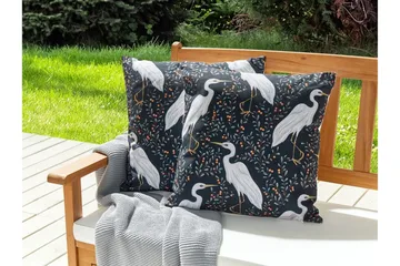 Vulcin Utendørspute 45x45 cm - Svart Og Hvit - Hagemøbler & utemiljø - Puter - Hageputer