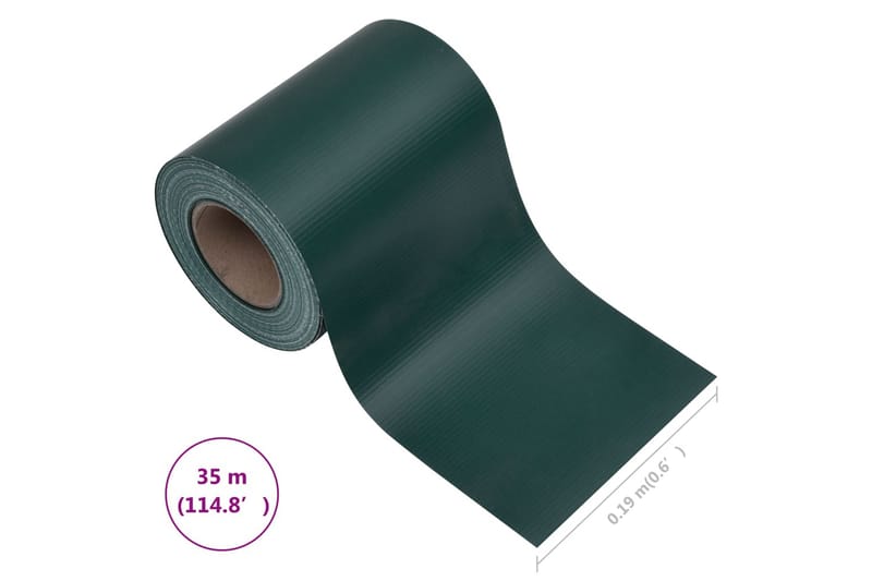 Hageskjerm PVC 35x0,19 m matt grønn - Grøn - Avskjerming & vindskjerm