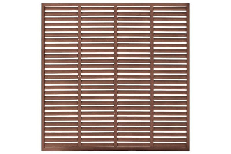 Lamellgjerde WPC 180x180 cm brun - Brun - Avskjerming & vindskjerm