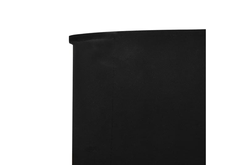 Vindskjerm 3 paneler stoff 400x80 cm svart - Svart - Avskjerming & vindskjerm