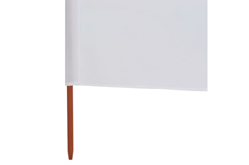 Vindskjerm 3 paneler stoff 400x80 cm sandhvit - Hvit - Avskjerming & vindskjerm