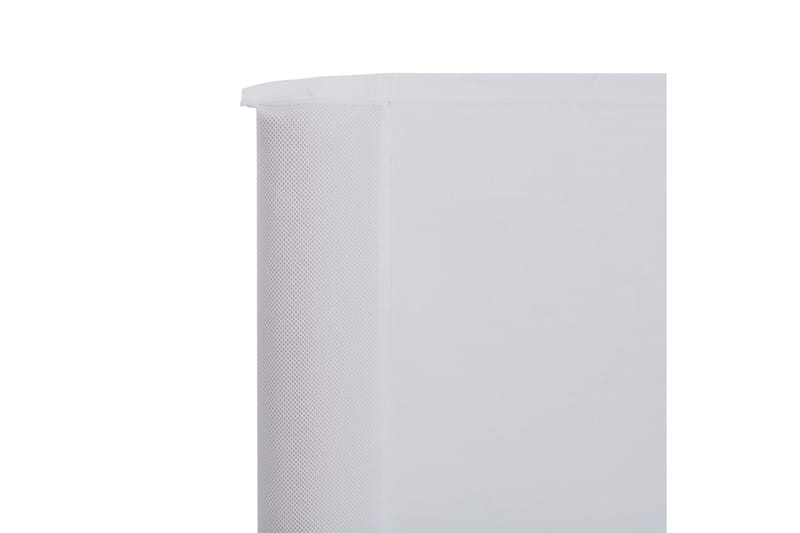 Vindskjerm 3 paneler stoff 400x160 cm sandhvit - Hvit - Avskjerming & vindskjerm