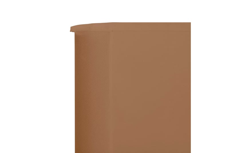 Vindskjerm 3 paneler stoff 400x80 cm gråbrun - Brun - Avskjerming & vindskjerm