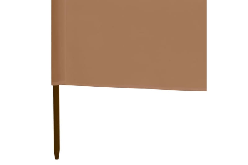 Vindskjerm 3 paneler stoff 400x160 cm gråbrun - Brun - Avskjerming & vindskjerm