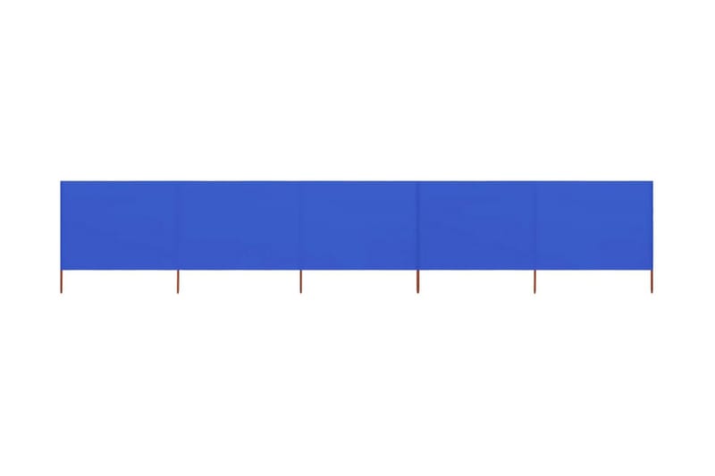 Vindskjerm 5 paneler stoff 600x80 cm asurblå - Blå - Avskjerming & vindskjerm