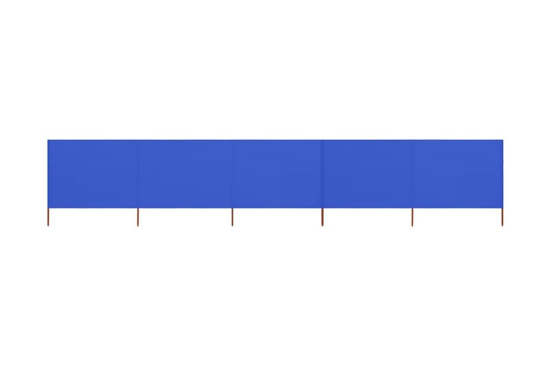 Vindskjerm 5 paneler stoff 600x120 cm asurblå - Blå - Avskjerming & vindskjerm