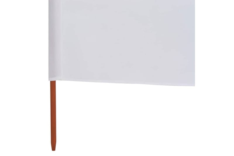 Vindskjerm 5 paneler stoff 600x80 cm sandhvit - Hvit - Avskjerming & vindskjerm