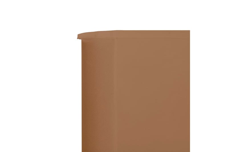 Vindskjerm 5 paneler stoff 600x80 cm gråbrun - Brun - Avskjerming & vindskjerm