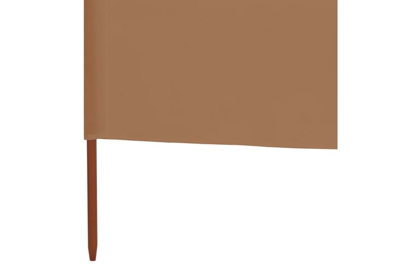 Vindskjerm 5 paneler stoff 600x120 cm gråbrun - Brun - Avskjerming & vindskjerm