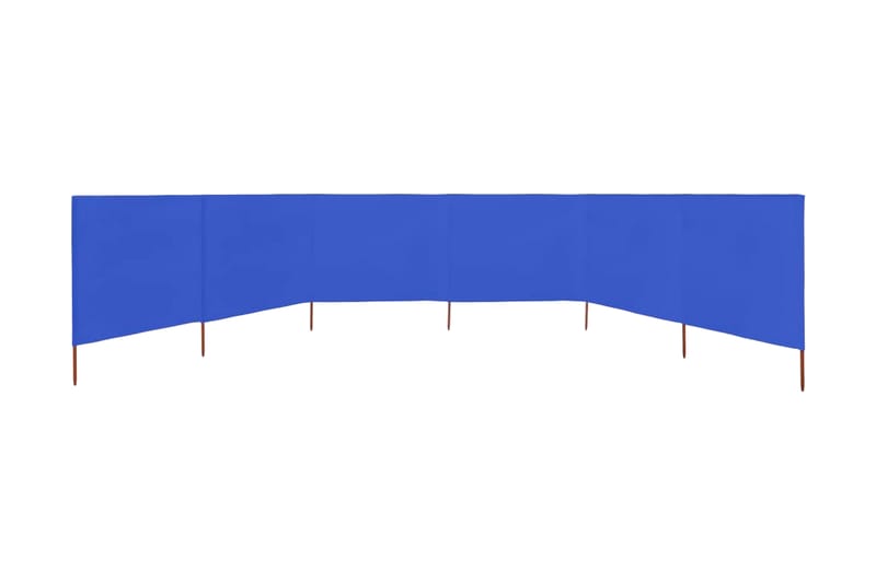 Vindskjerm 6 paneler stoff 800x160 cm asurblå - Blå - Avskjerming & vindskjerm