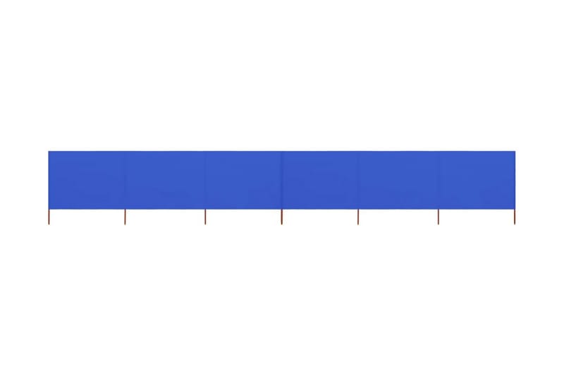 Vindskjerm 6 paneler stoff 800x160 cm asurblå - Blå - Avskjerming & vindskjerm