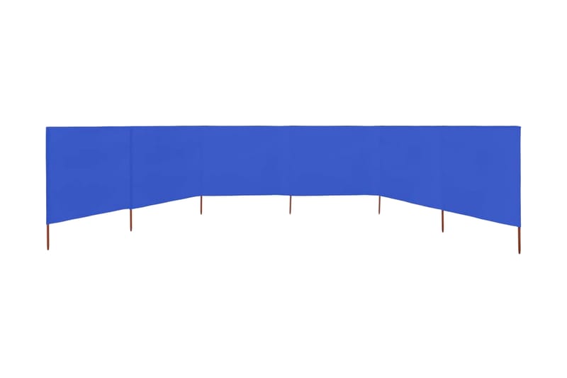 Vindskjerm 6 paneler stoff 800x80 cm asurblå - Blå - Avskjerming & vindskjerm
