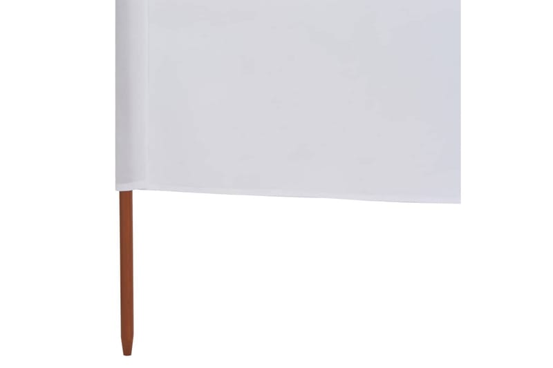 Vindskjerm 6 paneler stoff 800x80 cm hvit - Hvit - Avskjerming & vindskjerm