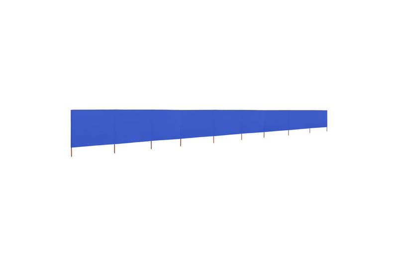 Vindskjerm 9 paneler stoff 1200x120 cm asurblå - Blå - Avskjerming & vindskjerm