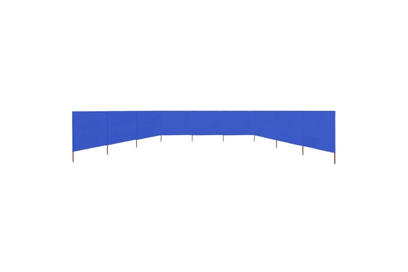 Vindskjerm 9 paneler stoff 1200x120 cm asurblå - Blå - Avskjerming & vindskjerm