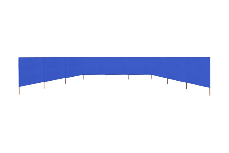 Vindskjerm 9 paneler stoff 1200x160 cm asurblå - Blå - Avskjerming & vindskjerm