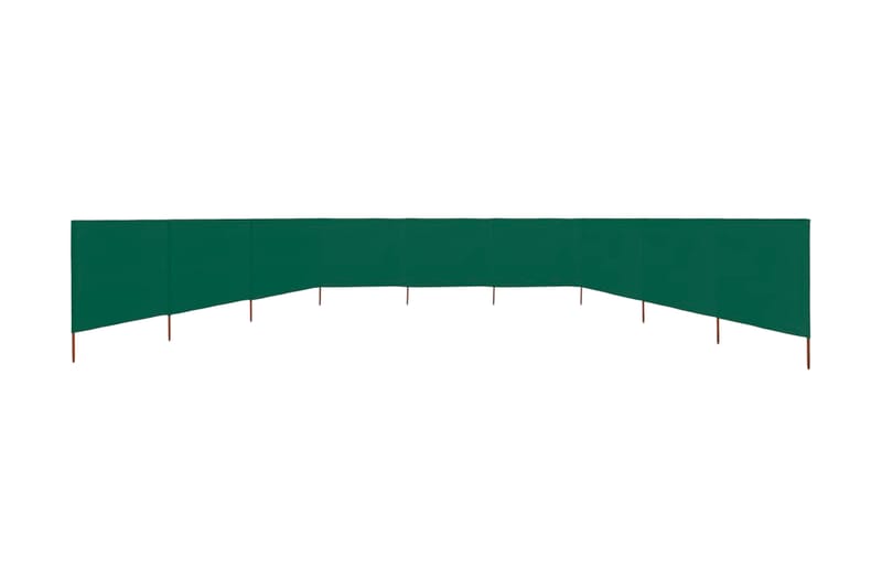 Vindskjerm 9 paneler stoff 1200x80 cm grønn - Grønn - Avskjerming & vindskjerm